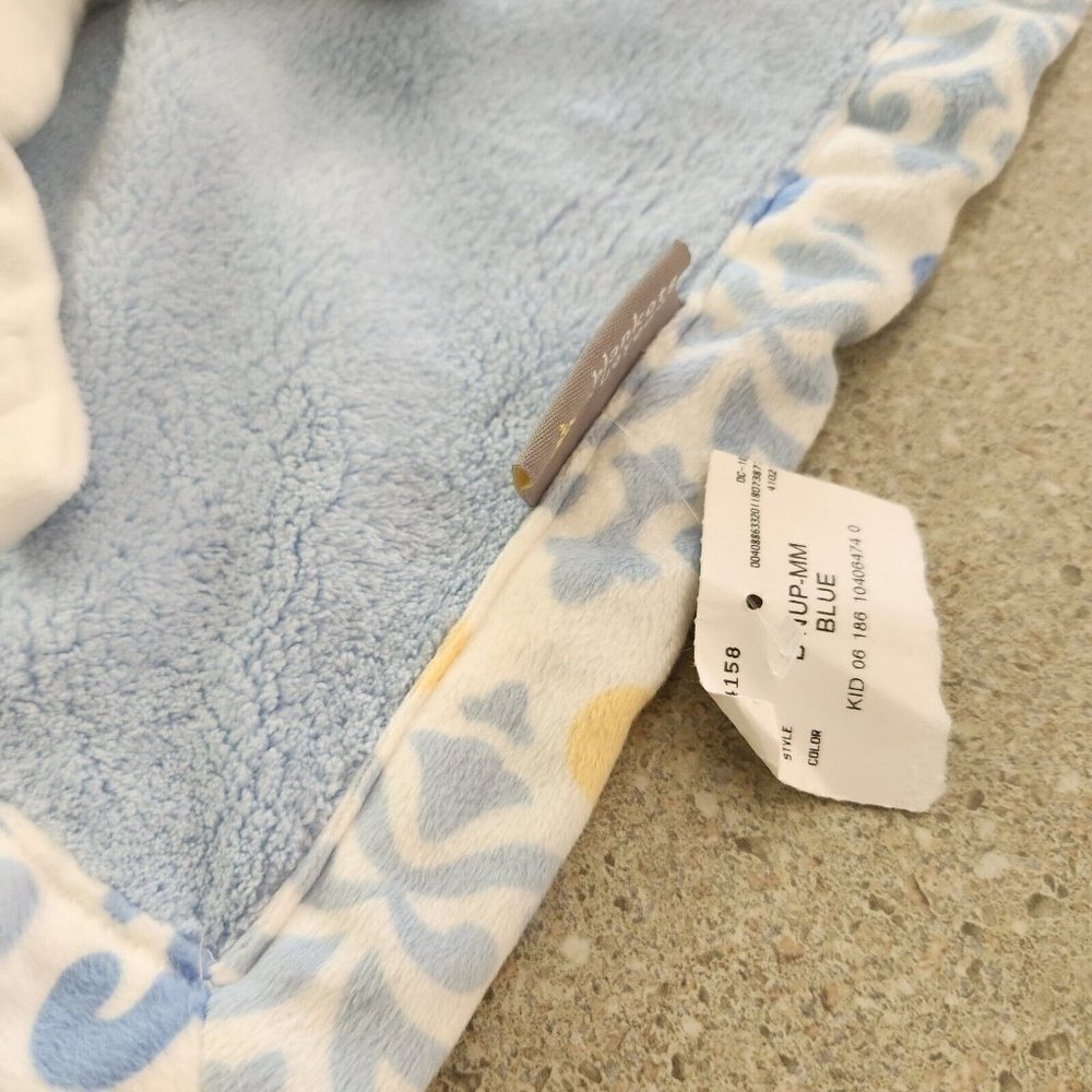 Blankets & Beyond Blue White Dog Puppy Blankie Lovey New - Picture 4 of 7